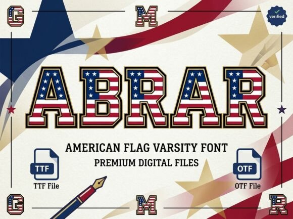 Abrar: Bold Patriotic Varsity Font for Powerful Designs