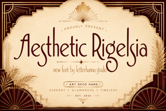Aesthetic Rigelsia: The Art Deco Font for Modern Luxury