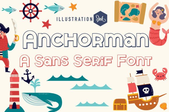 Anchorman: A Bold Sans Serif for Nautical Designs