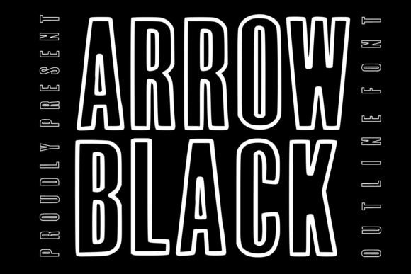 Arrow Black: Bold Outline Font for Modern Design