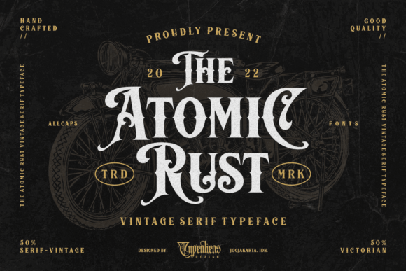 Atomic Rust: A Vintage Typeface for Timeless Design