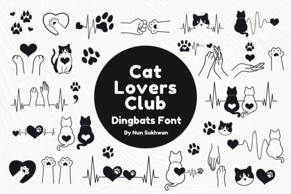Cat Lovers Club Dingbats: A Purrfect Design Toolkit