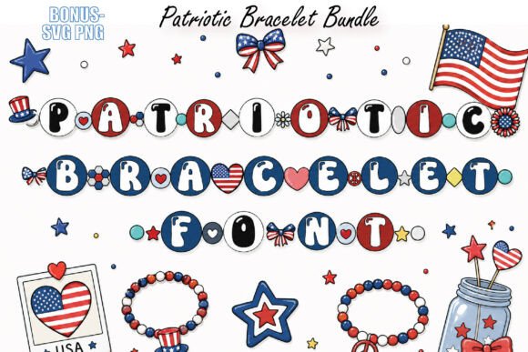 Celebrate with the Patriotic Bracelet Font