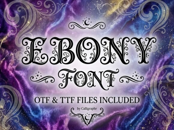 Ebony: A Whimsical Ornate Typeface for Enchanting Designs