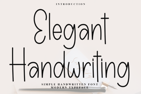 Elegant Handwriting: Effortless Grace for Digital Designs