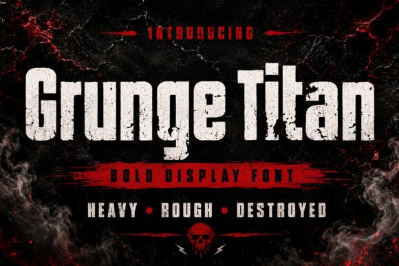 Grunge Titan: Commanding Display Typeface for Impact