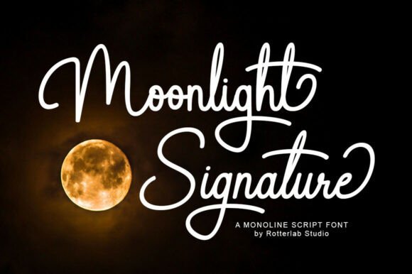 Moonlight Signature: A Fluid Monoline Script Font