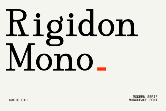 Rigidon Mono: Where Serif Elegance Meets Monospace Precision