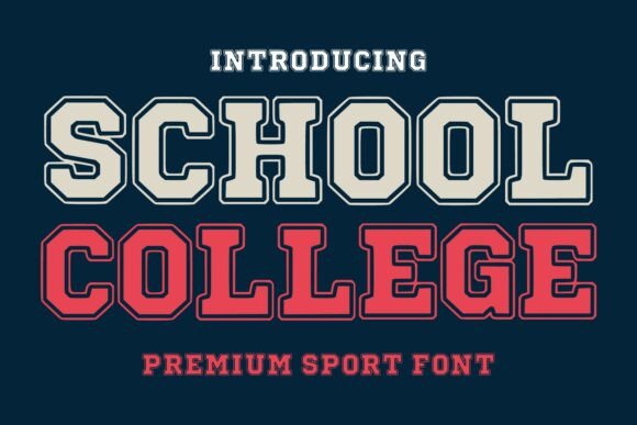 School College: A Dynamic Varsity Font for Bold Designs