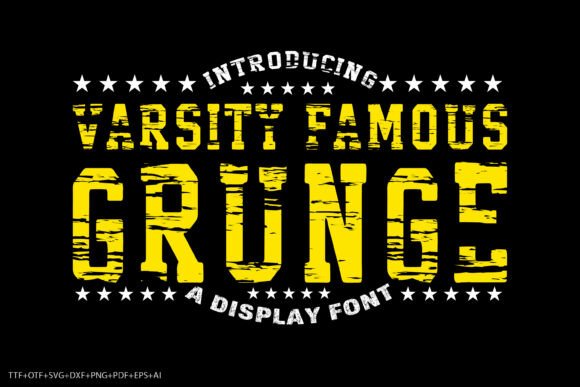 Varsity Famous Grunge: Vibrant Font for Creative Design