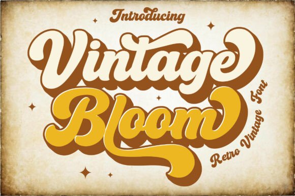 Vintage Bloom: A Retro Script Font with Timeless Charm