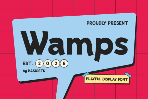 Wamps: A Playful Display Font for Vibrant Designs