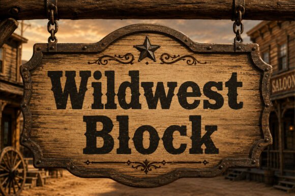 Wildwest Block: A Bold Western Typeface for Rugged Designs